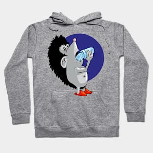 hedgehog drinks Hoodie